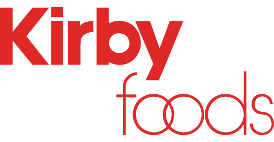 A theme logo of Kirby Foods